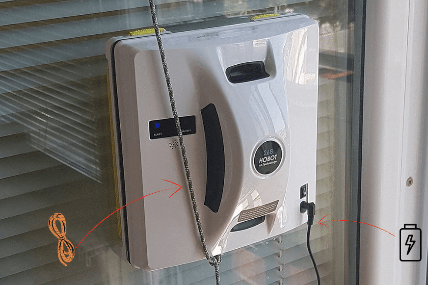 cable alimentation cordon securite robot laveur de vitres